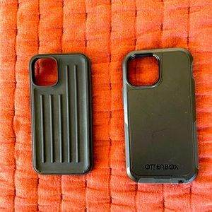 iPhone 12 mini cases- Otterbox Defender and Elago case